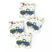 Boy Easter Bunny Trucks and Wagons 6x6