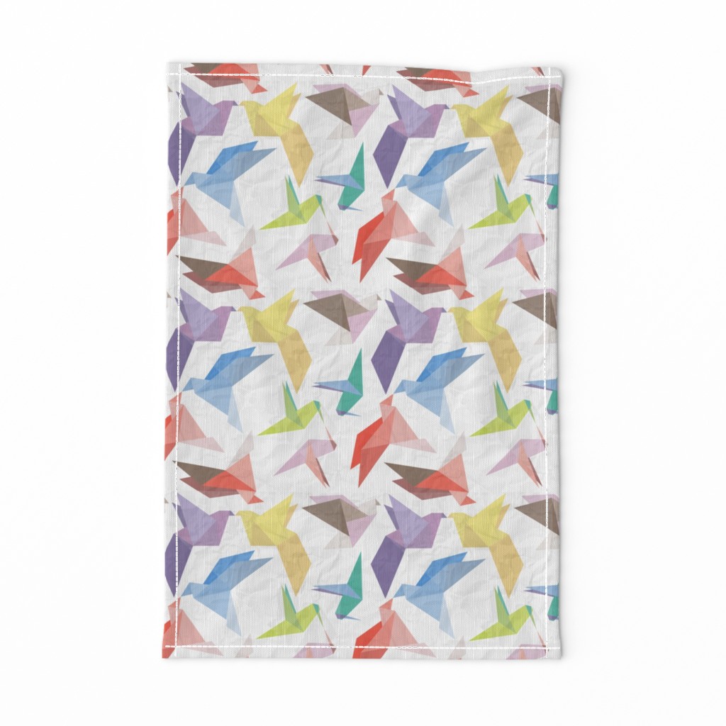 Lovebirds of origami paper