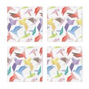 Lovebirds of origami paper