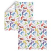 Lovebirds of origami paper