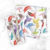Lovebirds of origami paper