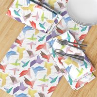 Lovebirds of origami paper