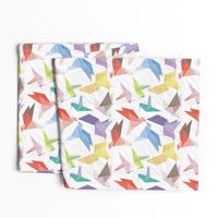 Lovebirds of origami paper