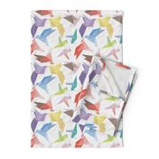 Lovebirds of origami paper