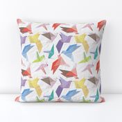 Lovebirds of origami paper