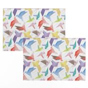 Lovebirds of origami paper