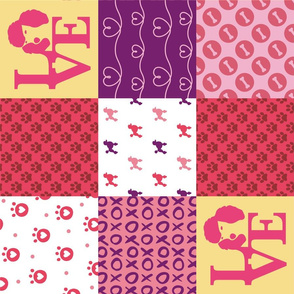 Cheater Quilt Poodle Pink 