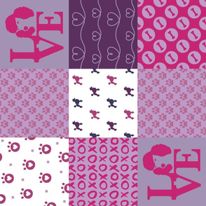 Cheater Quilt Poodle Violet 