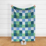 Cheater Quilt Yorkshire Terrier Blue