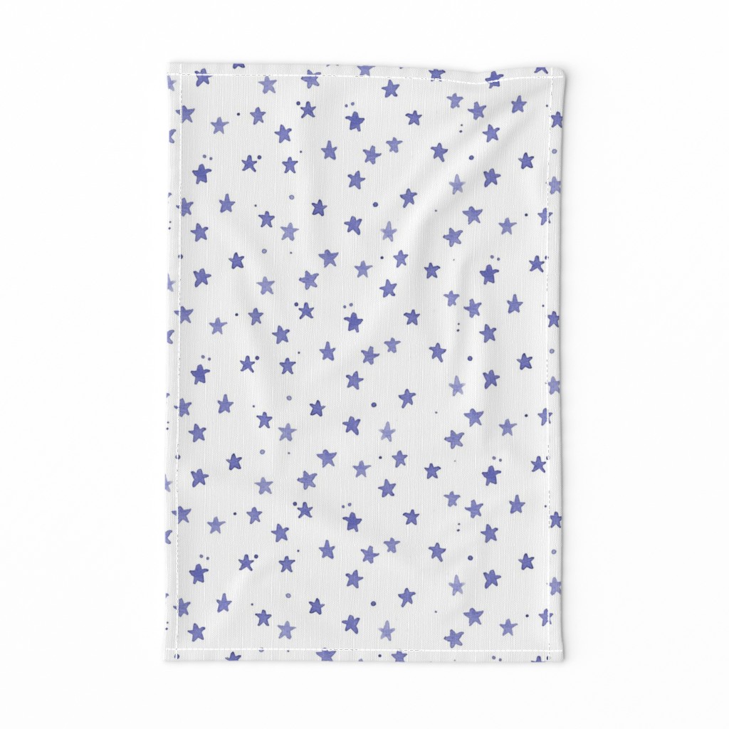 navy watercolor stars