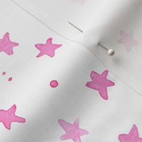 pink watercolor stars