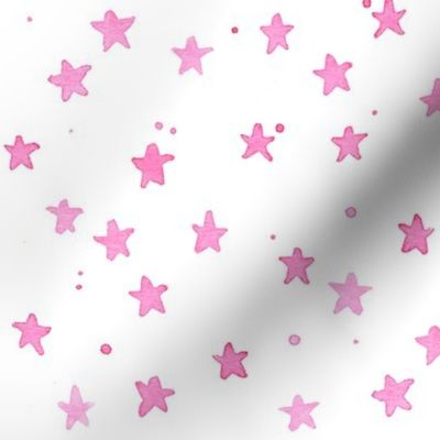 pink watercolor stars