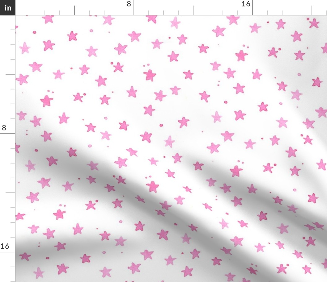 pink watercolor stars