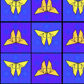 Origami Butterflies in Flight