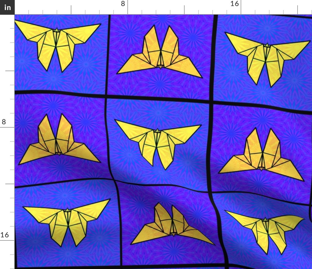 Origami Butterflies in Flight