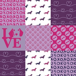 Cheater Quilt Dachshund Violet 