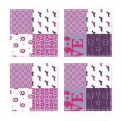 Cheater Quilt Dachshund Violet 