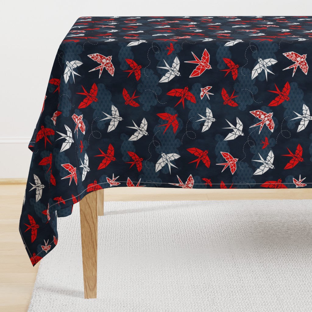 Origami Swallow Navy Blue