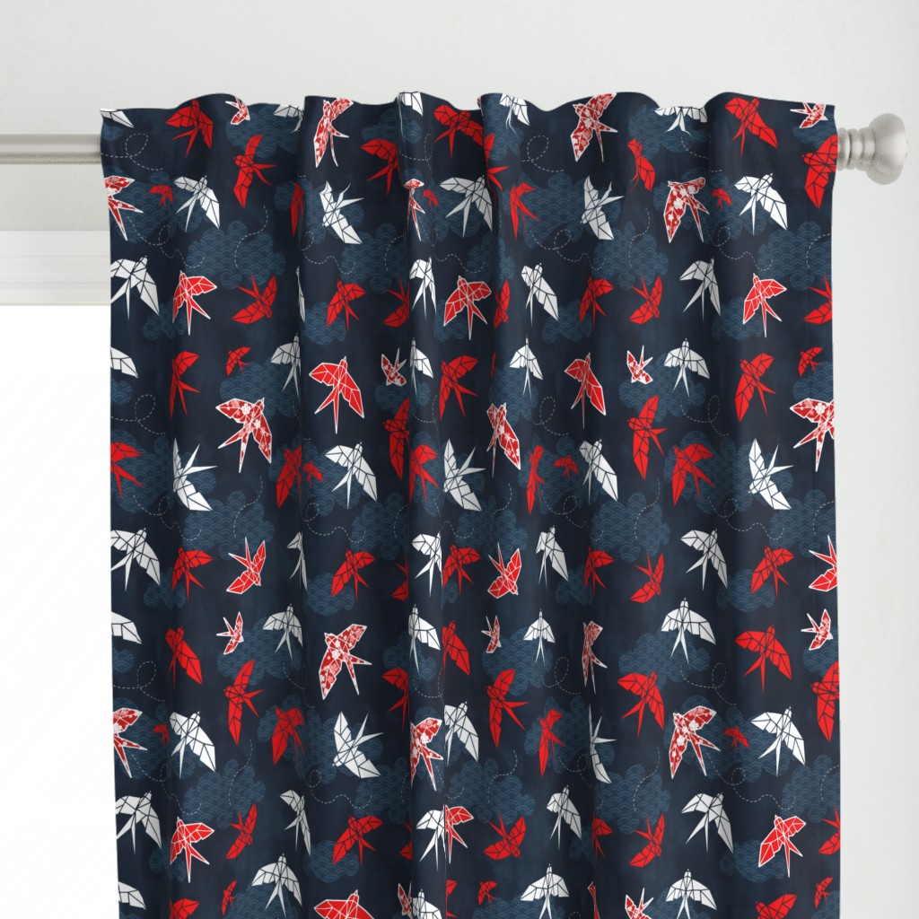 Origami Swallow Navy Blue