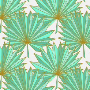 Fan Ori-palm //Origami palm leaf (off white) N1