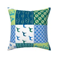 Cheater Quilt Greyhound Blue 