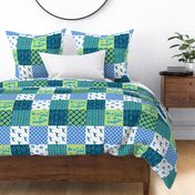 Cheater Quilt Greyhound Blue 