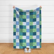 Cheater Quilt Whippet Blue 