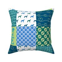 Cheater Quilt Whippet Blue 