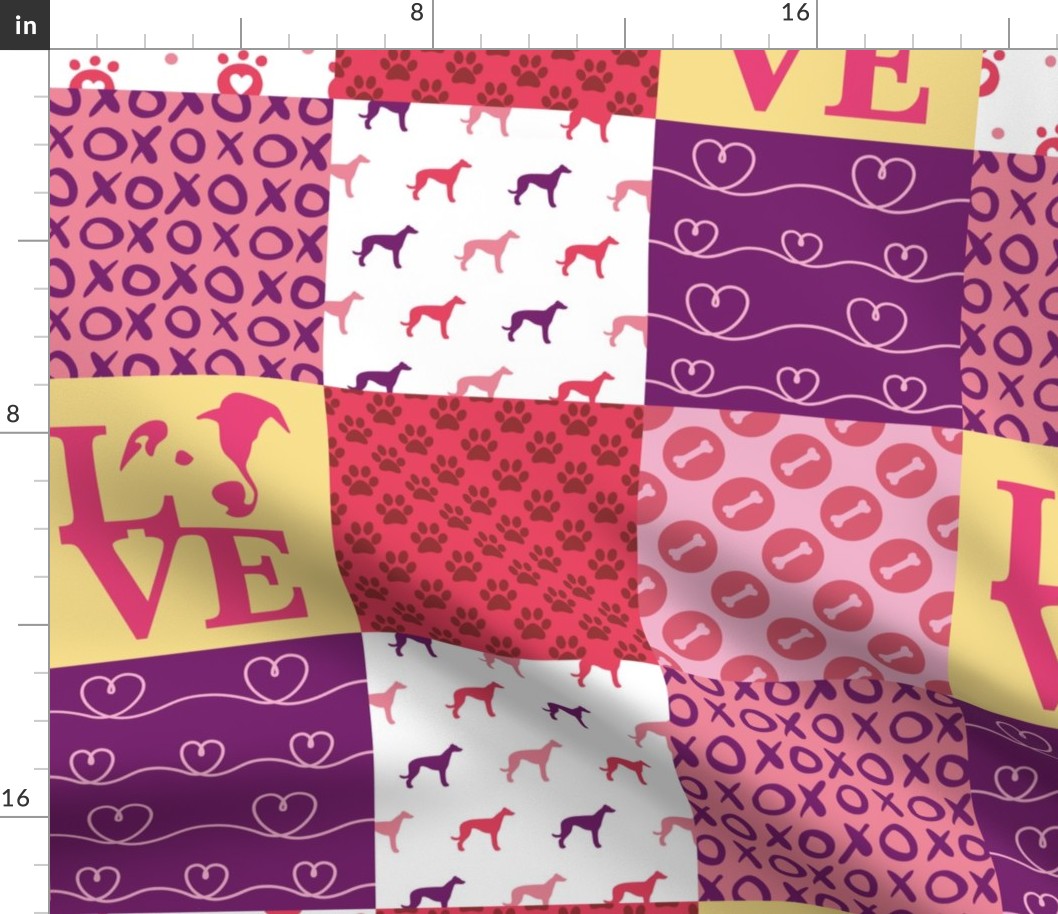 Cheater Quilt Whippet Pink