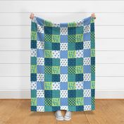 Cheater Quilt Chihuahua Blue 