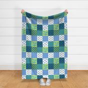 Cheater Quilt Chihuahua Blue 