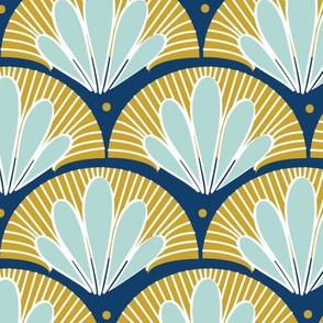 Blue and Gold Art Deco