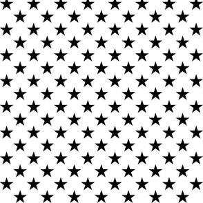 Black and White Monochrome Stars Babalus Design 