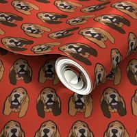 Bloodhound on Orange a Babalus Design 