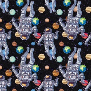 Space Astronaut Planets Babalus Design  
