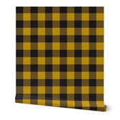 1.75” Gold/yellow And Black house check - Buffalo plaid