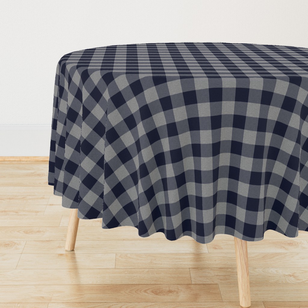 1.75” Navy and Grey House Check - Buffalo Plaid