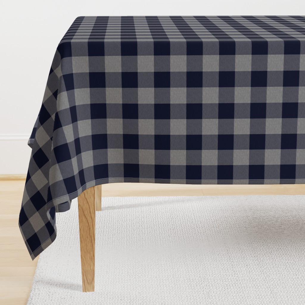 1.75” Navy and Grey House Check - Buffalo Plaid