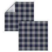 1.75” Navy and Grey House Check - Buffalo Plaid