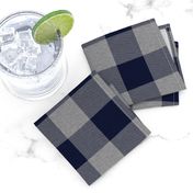 1.75” Navy and Grey House Check - Buffalo Plaid