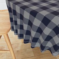 1.75” Navy and Grey House Check - Buffalo Plaid