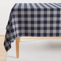 1.75” Navy and Grey House Check - Buffalo Plaid