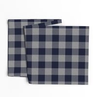 1.75” Navy and Grey House Check - Buffalo Plaid