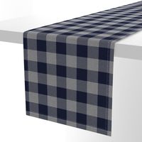 1.75” Navy and Grey House Check - Buffalo Plaid