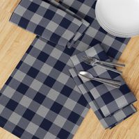 1.75” Navy and Grey House Check - Buffalo Plaid