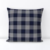 1.75” Navy and Grey House Check - Buffalo Plaid