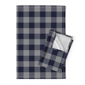 1.75” Navy and Grey House Check - Buffalo Plaid