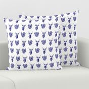 Buck & Buds Boho Deer/Blue Toile