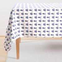 Buck & Buds Boho Deer/Blue Toile