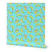 (small scale) bananas - blue C18BS